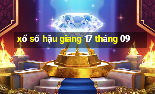 xổ số hậu giang 17 tháng 09