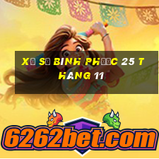 xổ số bình phước 25 tháng 11