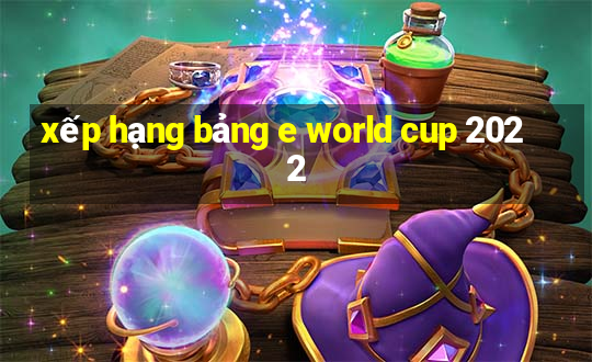 xếp hạng bảng e world cup 2022