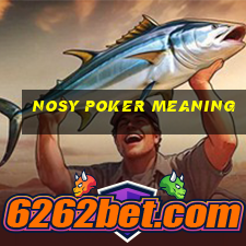 nosy poker meaning