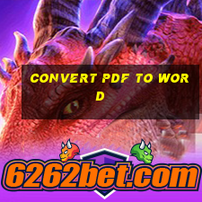 convert pdf to word