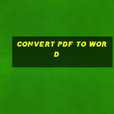 convert pdf to word