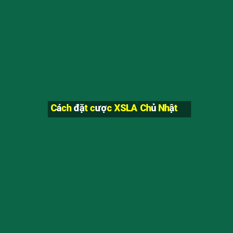 Cách đặt cược XSLA Chủ Nhật