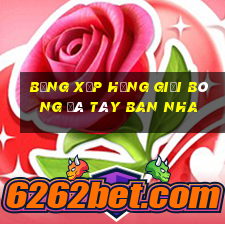 bảng xếp hạng giải bóng đá tây ban nha