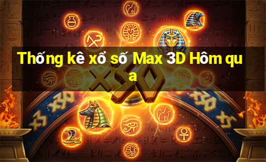 Thống kê xổ số Max 3D Hôm qua