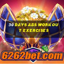 30 days abs workout exercises