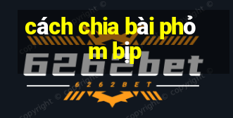 cách chia bài phỏm bịp